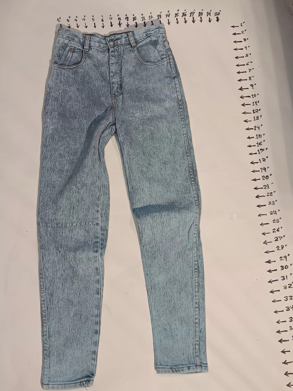 Jordache 80s High-Rise Light Blue Acid Wash Jeans